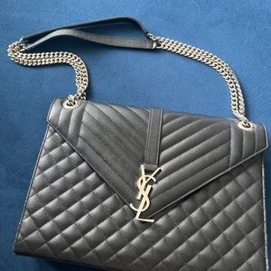 Large Envelope Monogram Matelassé Leather Shoulder Bag